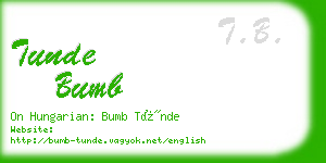tunde bumb business card